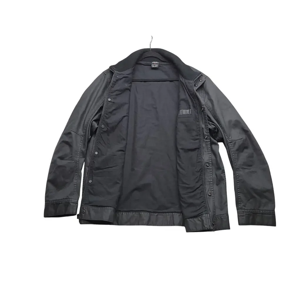 Oakley Mens XL Black Full Zip Utility Field Jacket Regular Fit Casual Coat